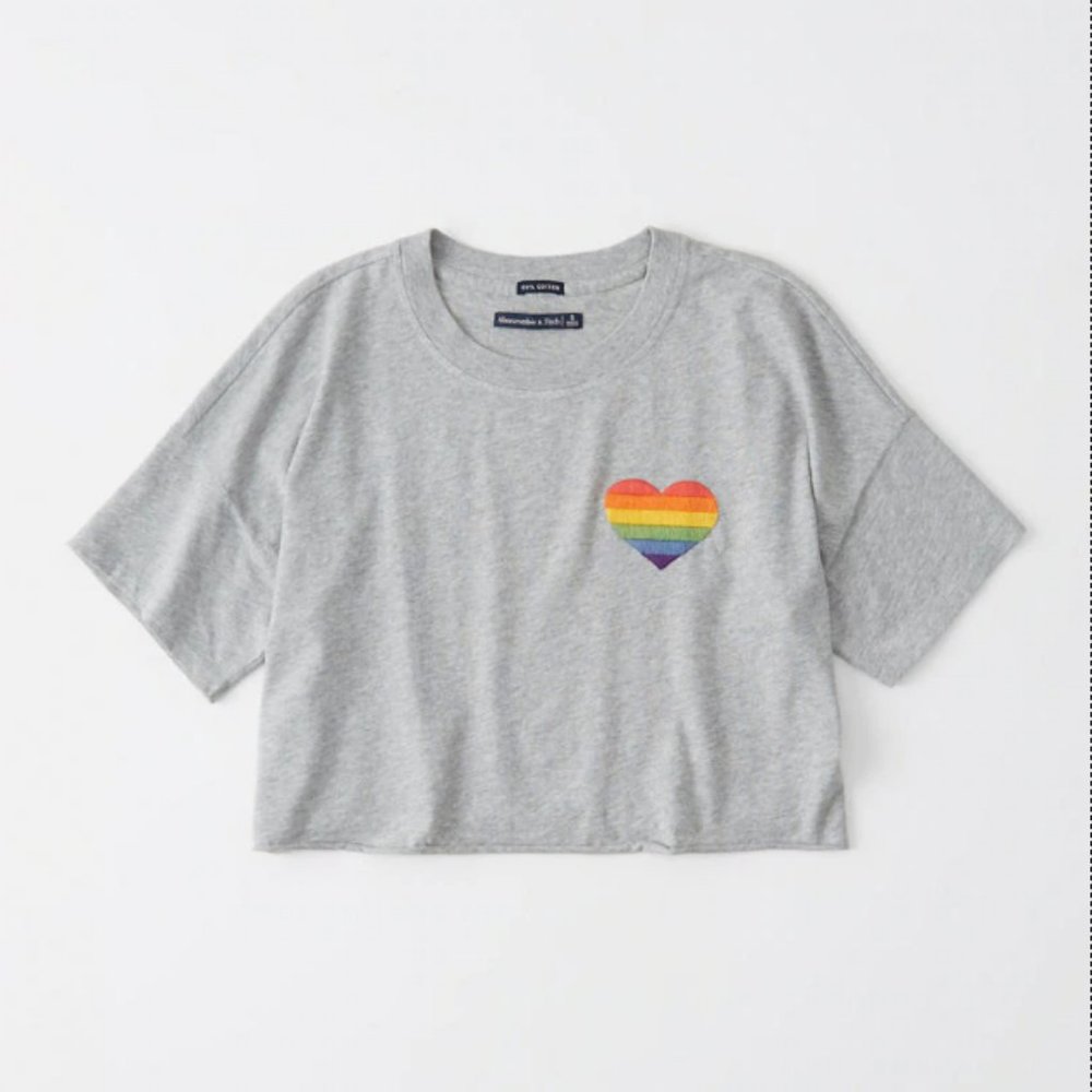 Abercrombie & Fitch Pride Crop T-Shirt NWOT
